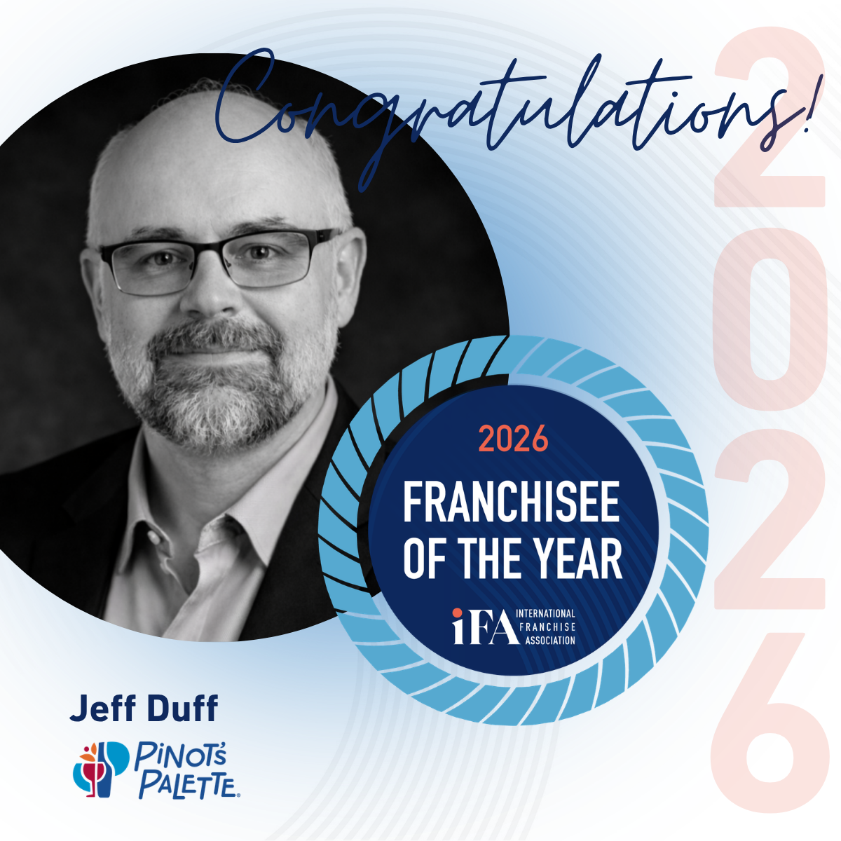 Jeff Duff of Pinot’s Palette - Jeffersonville Named IFA Franchisee of the Year